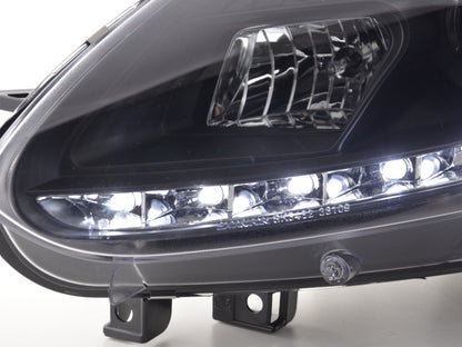 Scheinwerfer Set Daylight LED Tagfahrlicht Fiat Punto Evo  09-11 schwarz