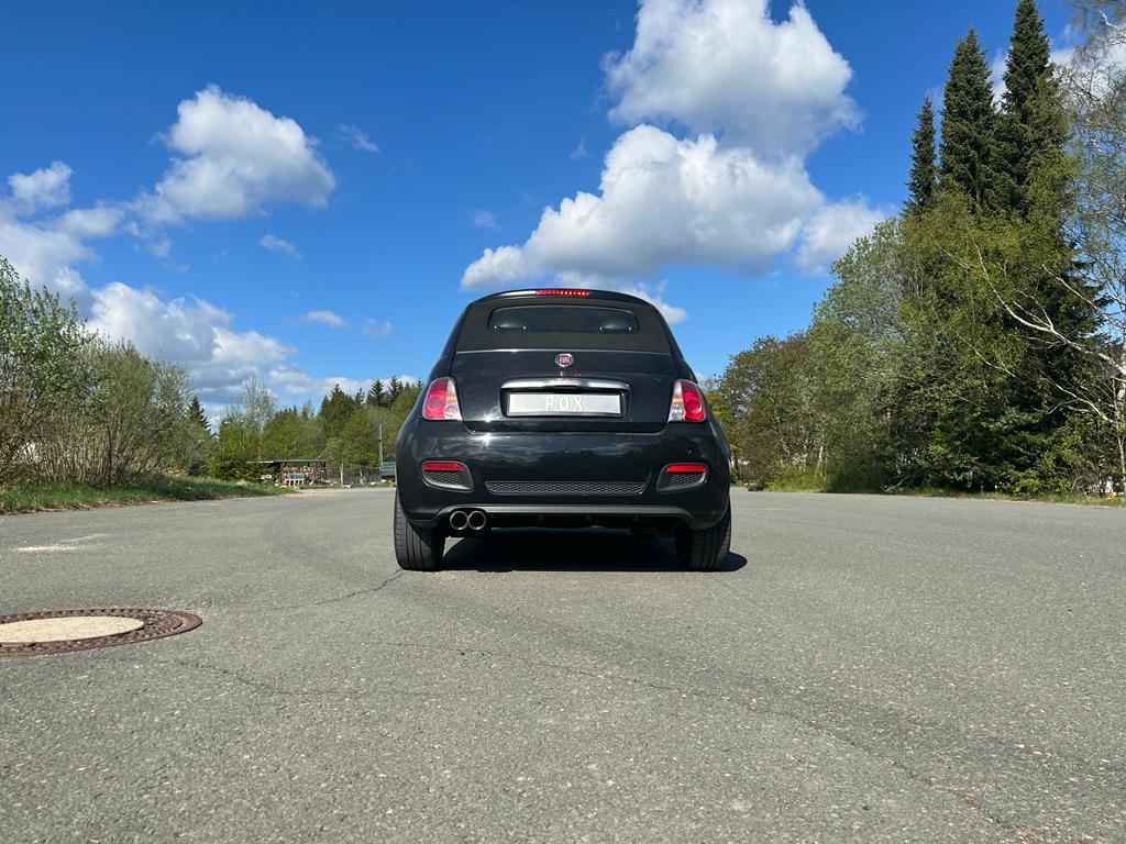 Fiat 500/ 500C Endschalldämpfer - 2x80 Typ 25