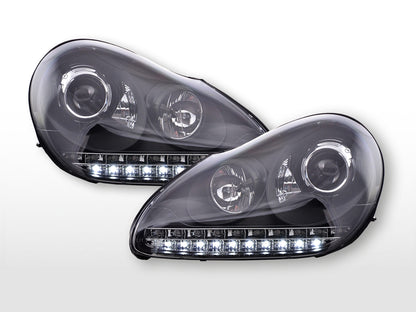 Scheinwerfer Set Daylight LED TFL-Optik Porsche Cayenne  03-07 schwarz