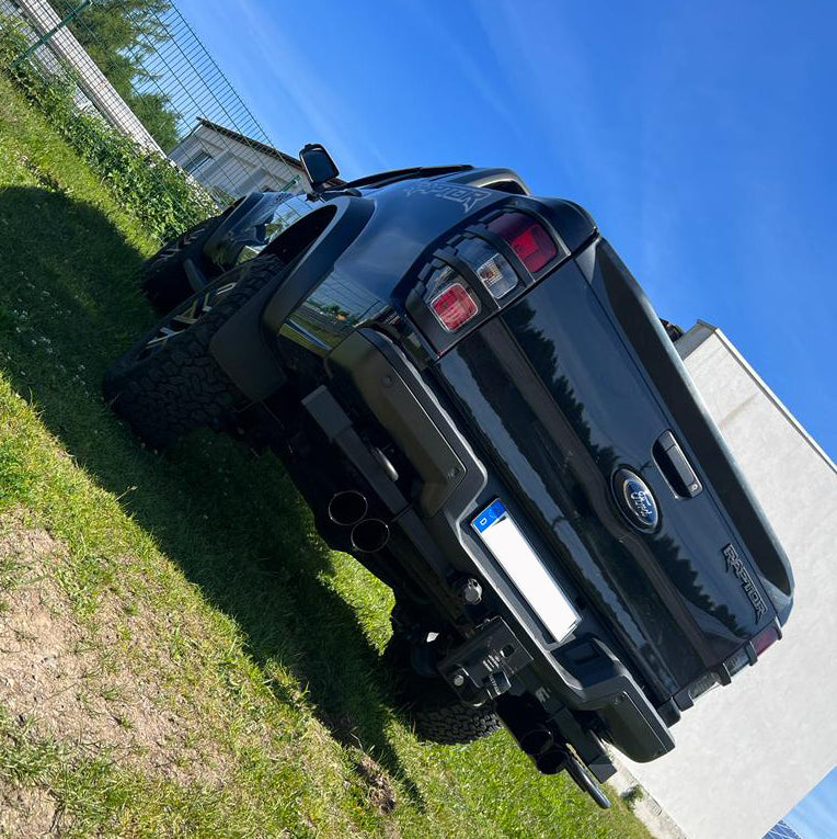 Ford Raptor - Doppelkabine Endschalldämpfer Ausgang rechts/links - 2x100 Typ 25 rechts/links schwarz emalliert