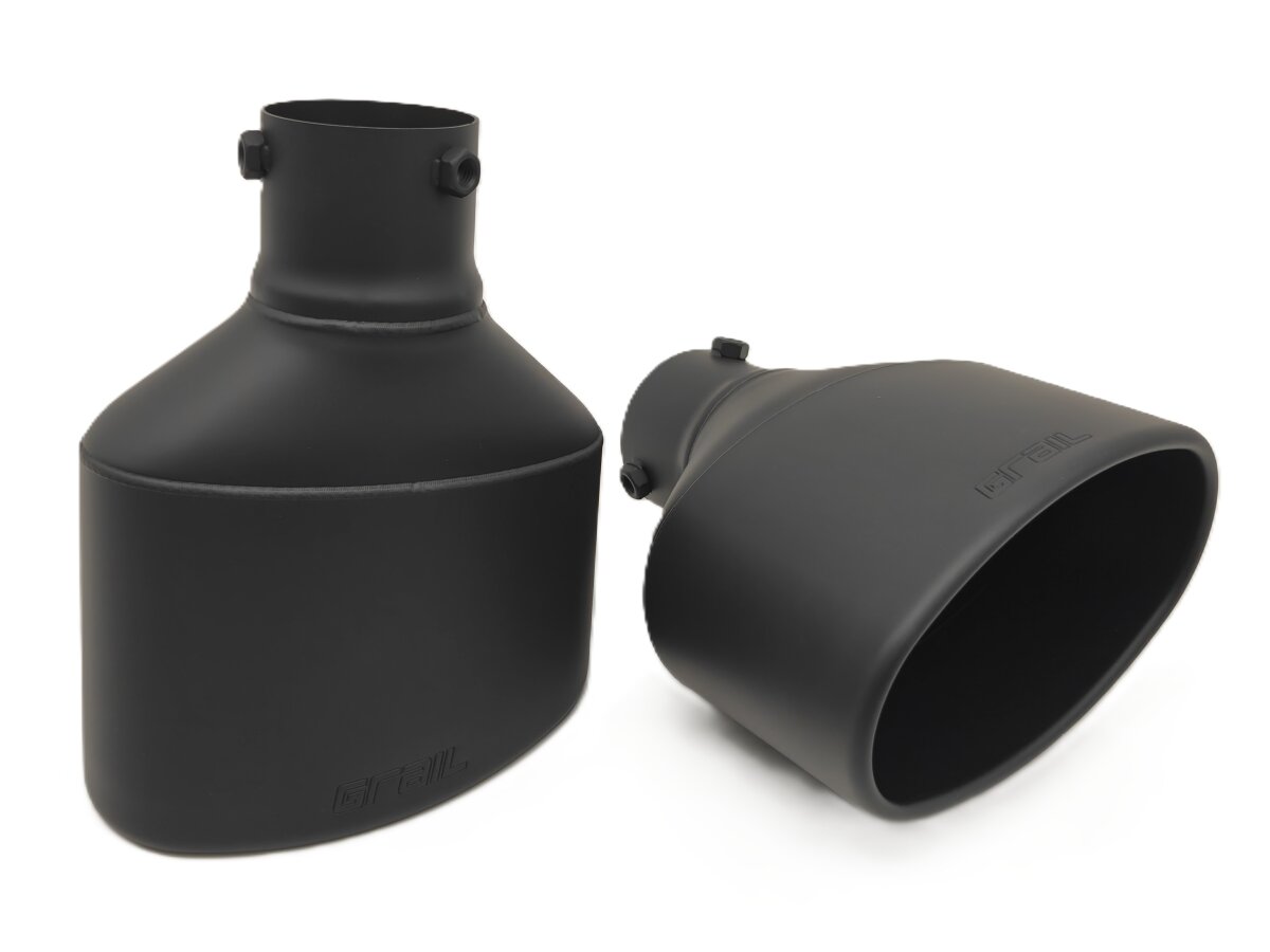 GRAIL Endrohrset | Schwarz | oval | passend für CUPRA Ateca