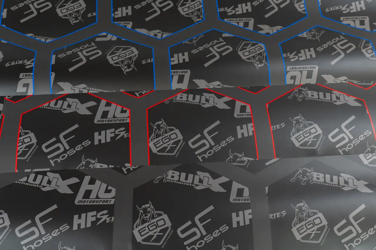Dachfolie Wabenmuster HG-Motorsport Labels