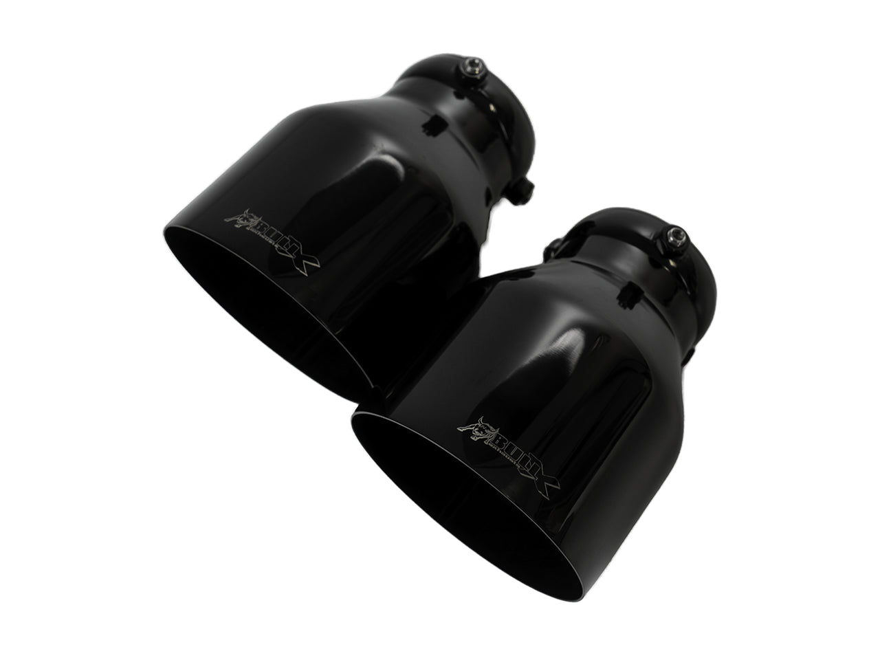 Bull-X Endrohrset: Typ 1 scharf schwarz 2x114mm (A:1x64mm + 1x76mm)