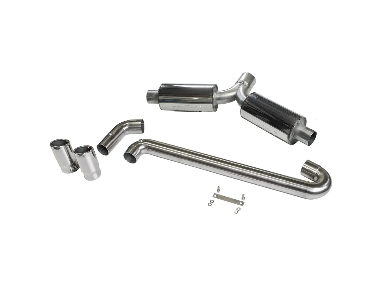 Bull-X ECE Endschalldämpfer 3" Y-Style linksseitig 1K Plattform 2.0 T(F)SI FWD (z.B. Golf 5/6)
