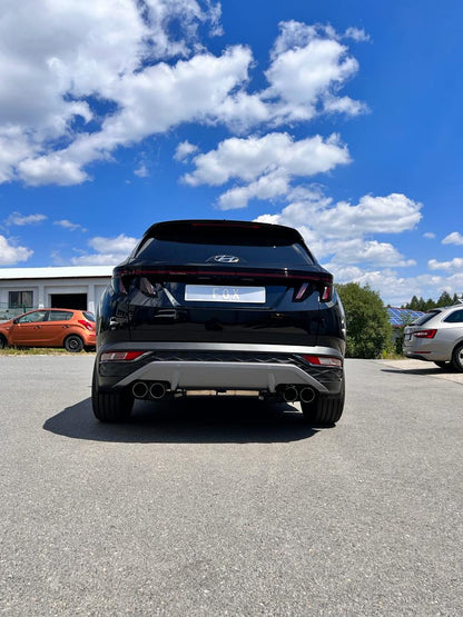 Hyundai Tucson NX4 - 4x2 & 4x4 Endschalldämpfer - 4x90 Typ 14 mit Schwarzen Covern 4x100mm