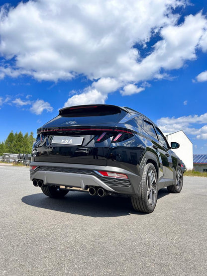 Hyundai Tucson NX4 - 4x2 & 4x4 Endschalldämpfer - 4x90 Typ 14 mit Schwarzen Covern 4x100mm