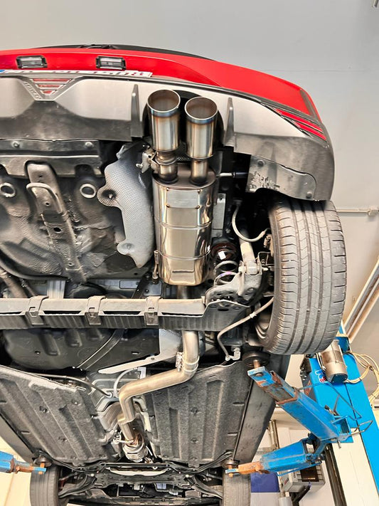 Hyundai I20 N - BC3 Endschalldämpfer mit Abgasklappe - 2x90 Typ 14 mit coloriertem Rand