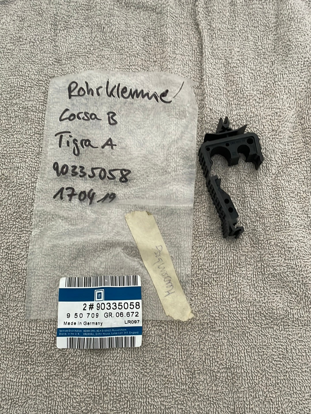 Rohrklemme Corsa B Tigra A Original GM Opel Neu