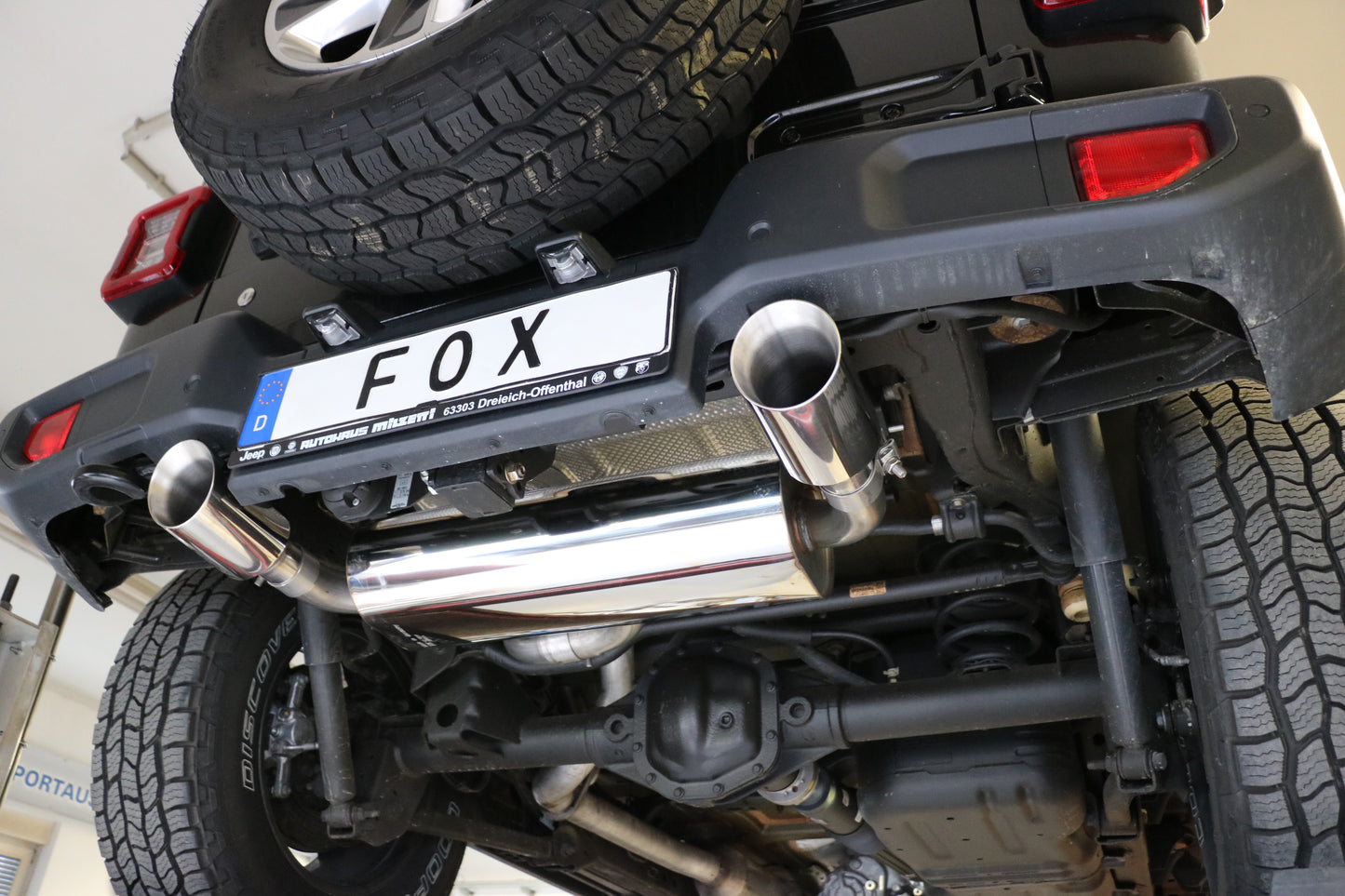 Jeep Wrangler IV - JL Endschalldämpfer quer Ausgang rechts/links - 1x100 Typ 25 rechts/links