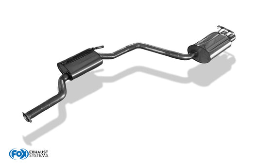 Mercedes 190 W201 Endschalldämpfer und Vorschalldämpfer - 2x76 Typ 25