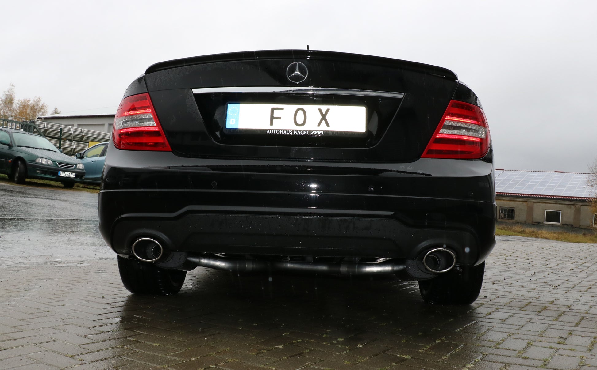 Mercedes C-Klasse 4 Zylinder - W204/S204 Endschalldämpfer rechts/links mit Y-Verbindungsstück - 115x85 Typ 32 rechts/links
