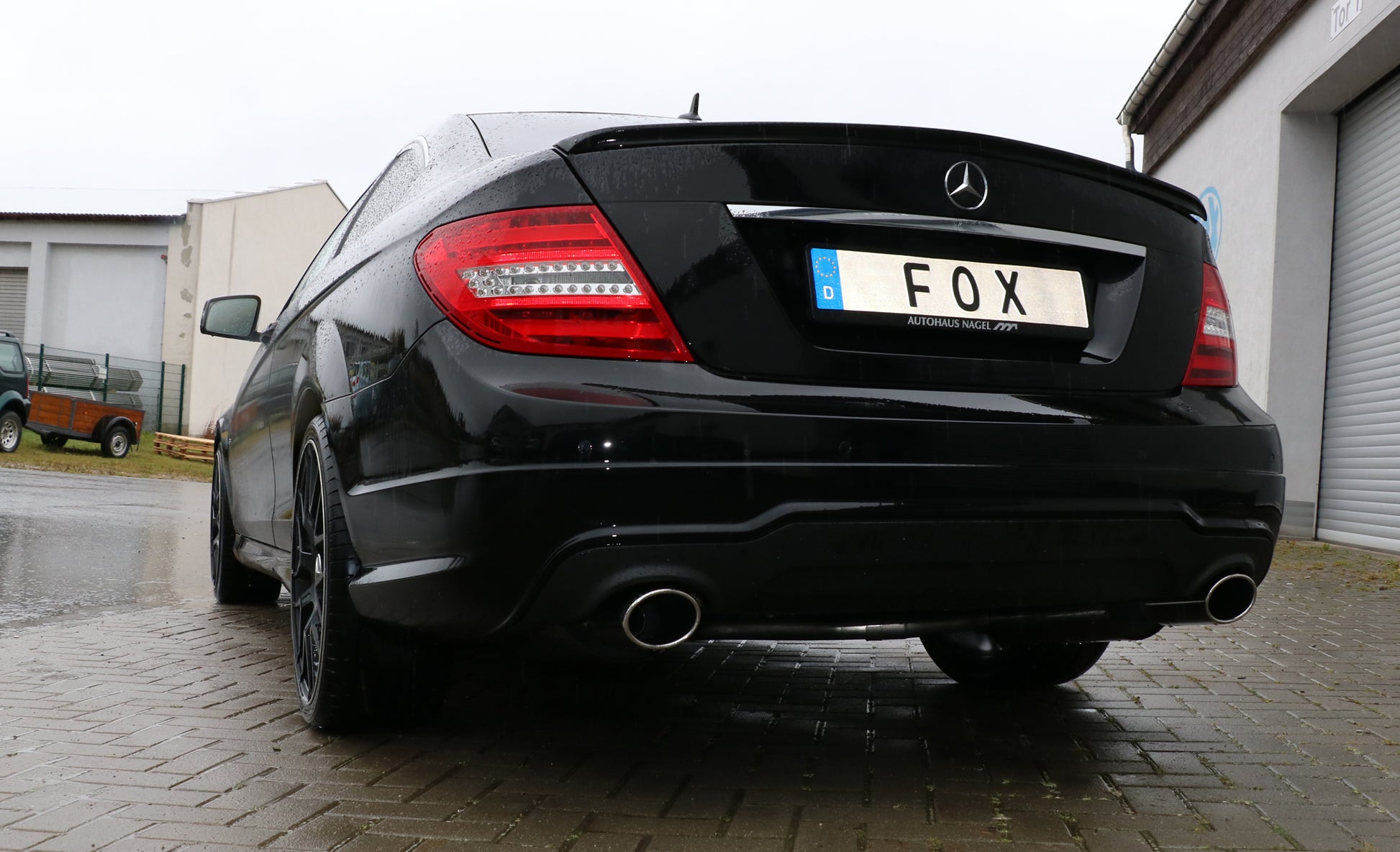 Mercedes C-Klasse 4 Zylinder - W204/S204 Endschalldämpfer rechts/links mit Y-Verbindungsstück - 115x85 Typ 32 rechts/links