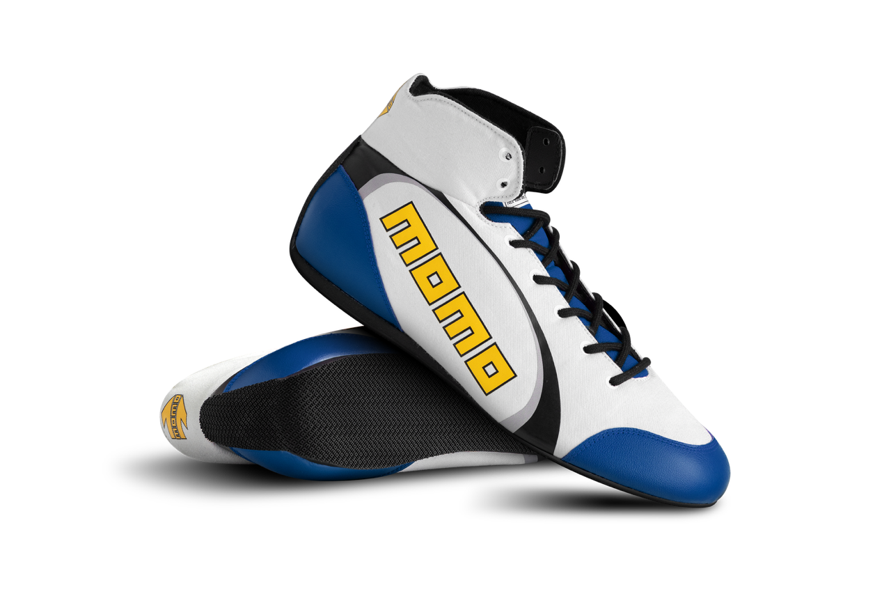 MOMO SPEED PRO BOOTS WHITE-BLUE Größe 42