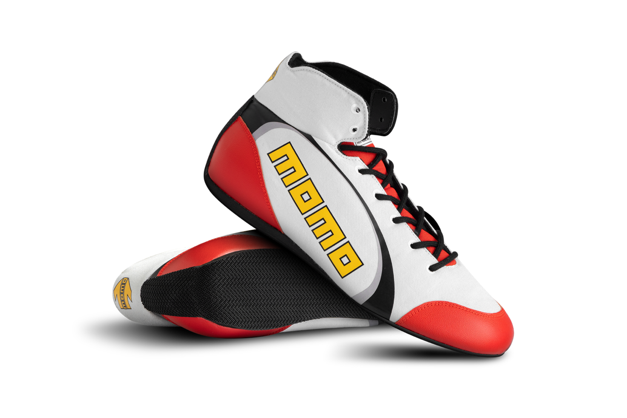 MOMO SPEED PRO BOOTS WHITE-RED Größe 44