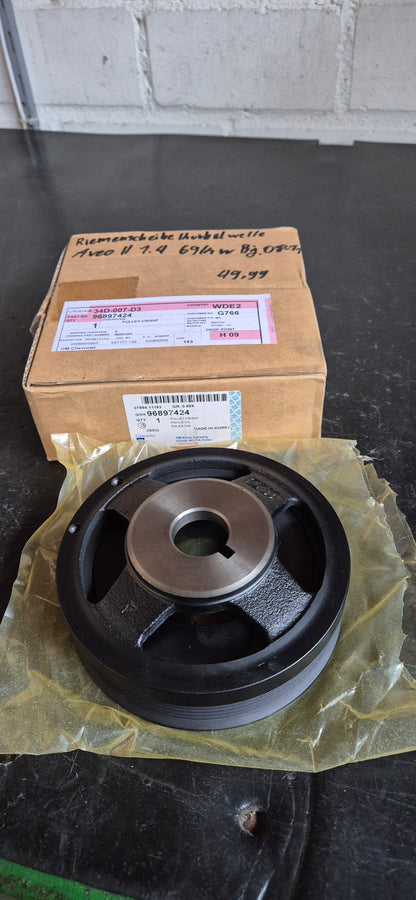 Riemenscheibe Kurbelwelle Aveo Original GM Neu