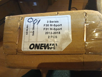Oneway Satz Seitenschweller passend für BMW 3er F30 M-Sport 2012-2019 - Schwarz glänzend