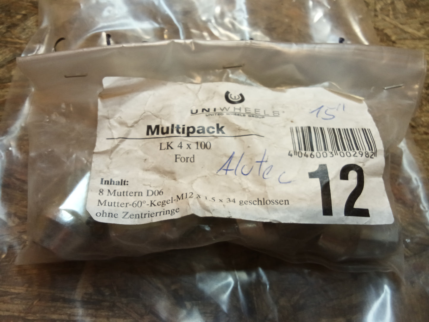 Ford Satz Radmuttern M12x1,5x34 original Uniwheels NEU