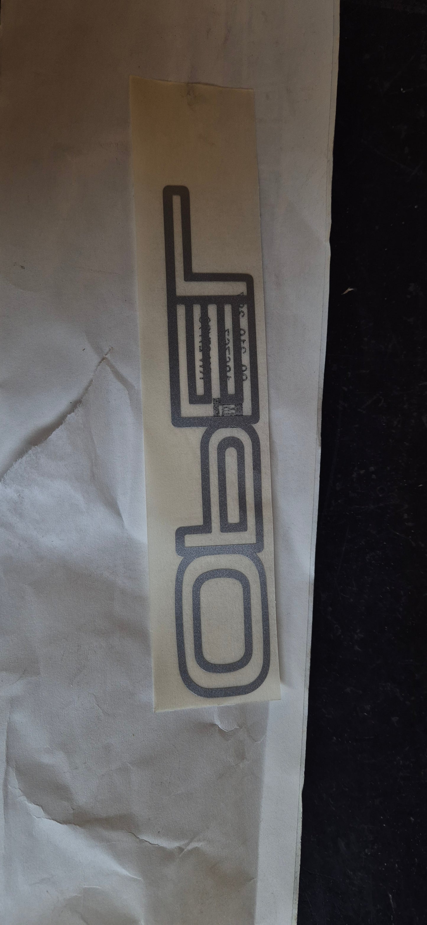 Original GM Opel Schriftzug OPEL selbstklebend silber, Länge 15 cm, Höhe 2,8cm, 90319387 Vectra A