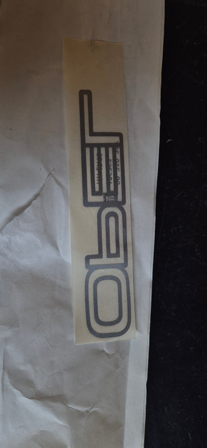 Original GM Opel Schriftzug OPEL selbstklebend silber, Länge 15 cm, Höhe 2,8cm, 90319387 Vectra A