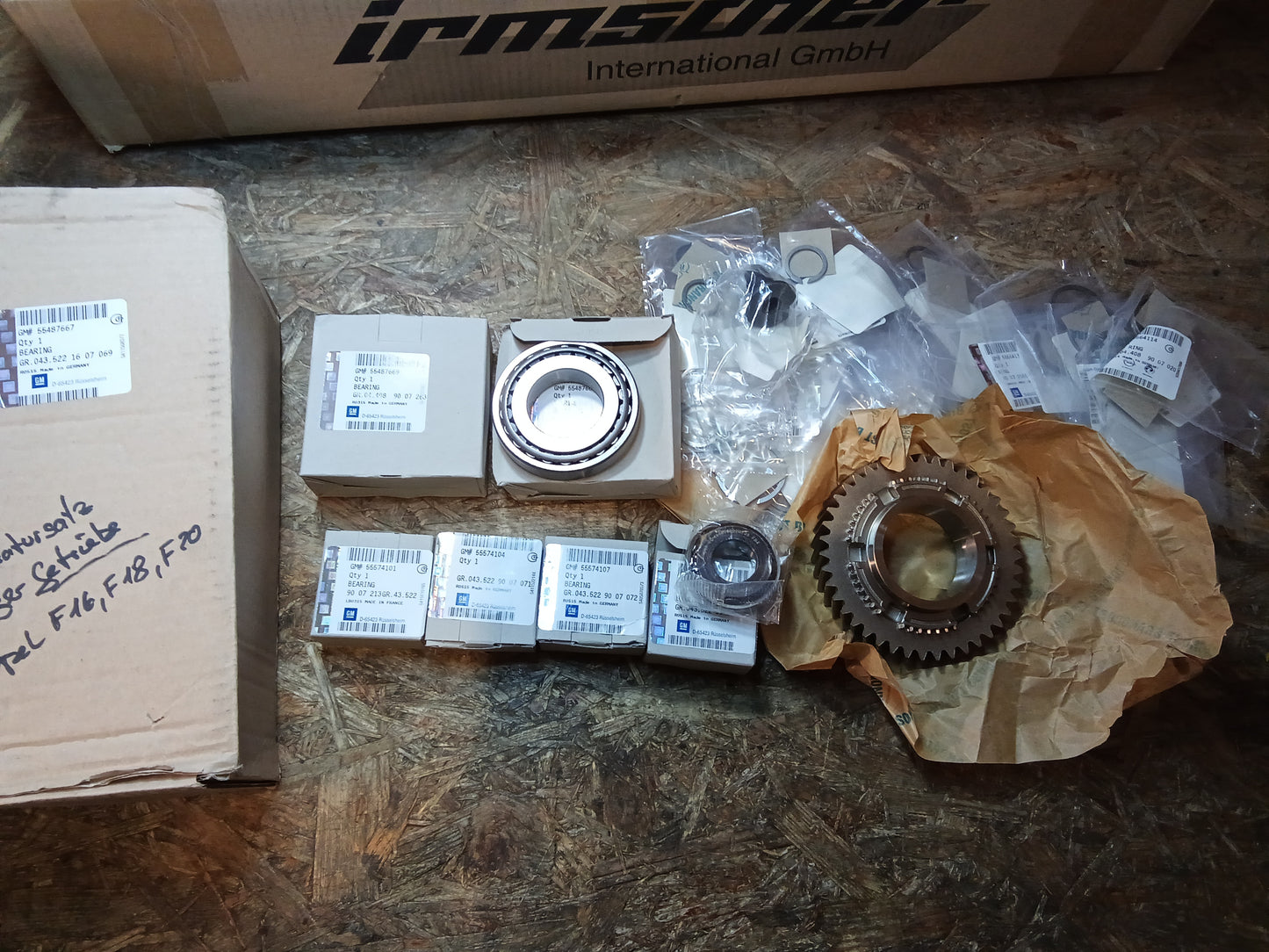 Opel F16, F18, F20 Reparatursatz Lager Getriebe original GM NEU