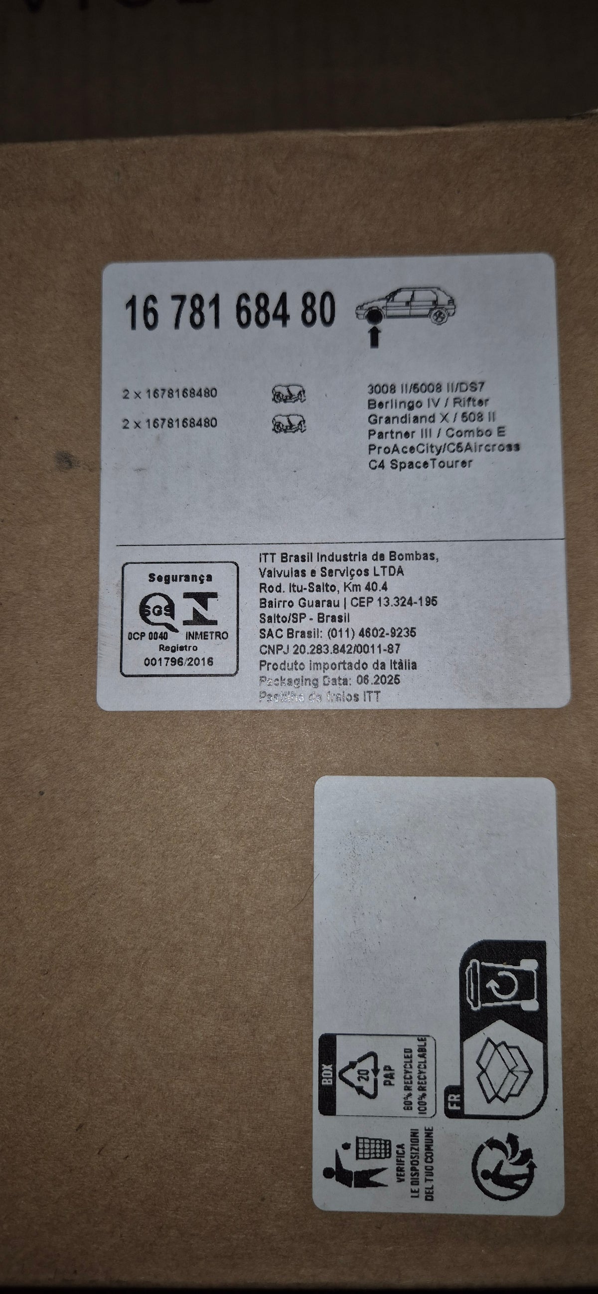 Bremsbelagsatz Opel/Peugeot/Citroen Vorderachse Original Teile Neu