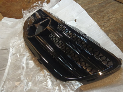 Sport Kühlergrill Gloss Black für Mercedes SL R230 Pre-Facelift 2001-2006 (GRIMB0061)