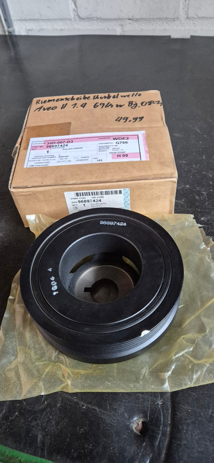 Riemenscheibe Kurbelwelle Aveo Original GM Neu