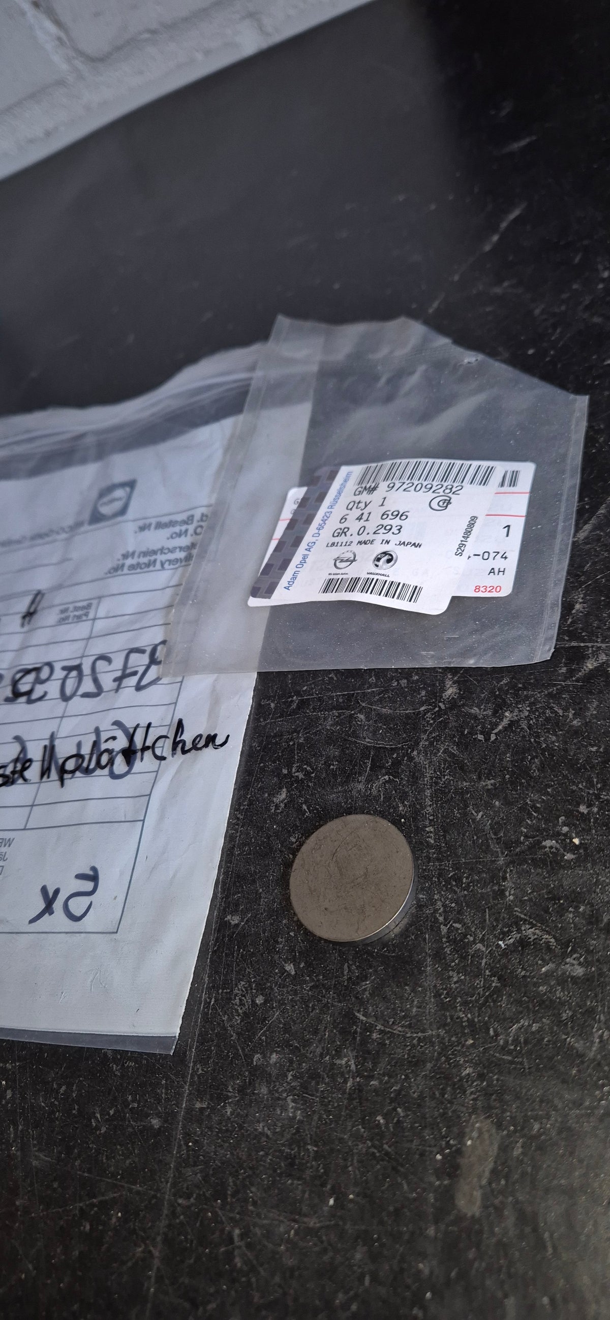 Ventileinstellplättchen, Astra,Corsa, Original GM Neu