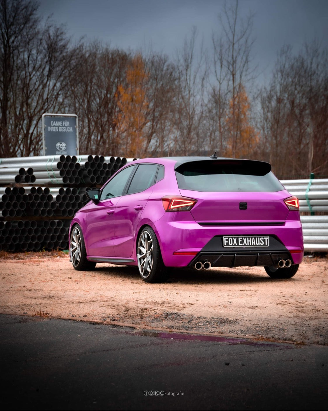 Seat Ibiza V - KJ Endschalldämpfer ohne Abgasklappe Ausgang rechts/links - 2x76 Typ 25 rechts/links