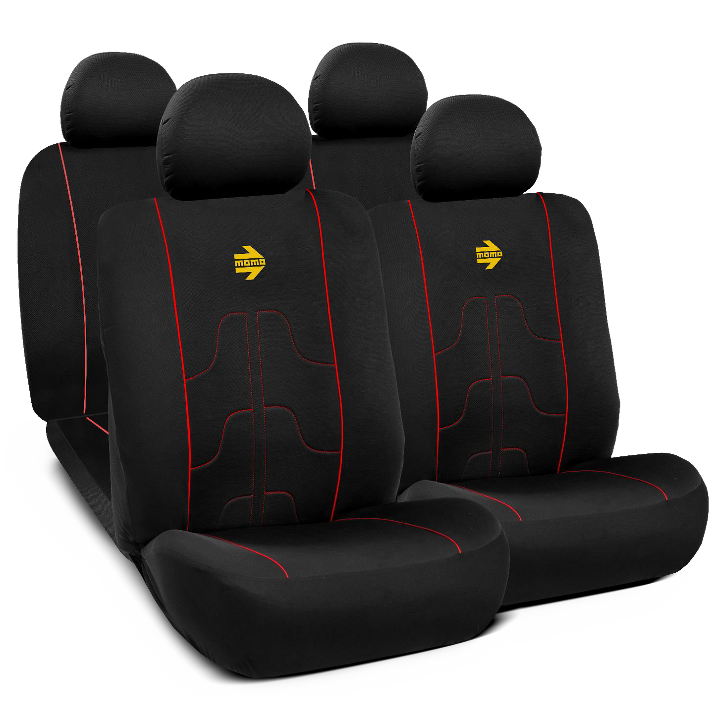 Sitz-Cover Modern Black-Red