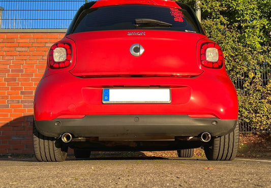 Smart Fortwo 453 Endschalldämpfer quer Ausgang rechts/links inkl. Flexstück - 1x70 Typ 24 rechts/links