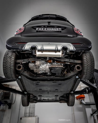 Smart Fortwo 453 mit Brabus Heckansatz Endschalldämpfer quer Ausgang rechts/links inkl. Flexstück - 1x90 Typ 25 rechts/lin...
