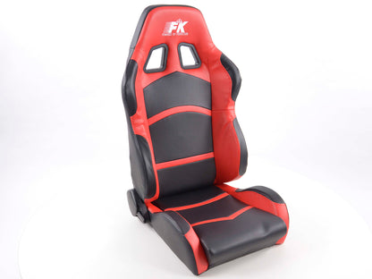 FK Sportsitze Auto Halbschalensitze Set Cyberstar Kunstleder schwarz / rot