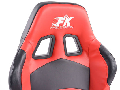 FK Sportsitze Auto Halbschalensitze Set Cyberstar Kunstleder schwarz / rot