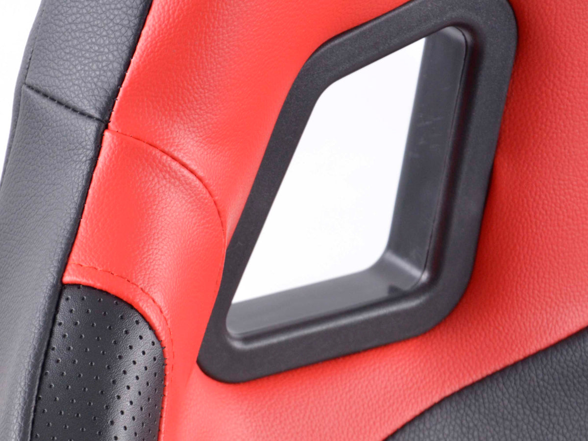 FK Sportsitze Auto Halbschalensitze Set Cyberstar Kunstleder schwarz / rot