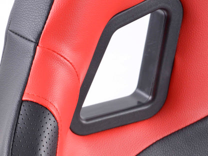 FK Sportsitze Auto Halbschalensitze Set Cyberstar Kunstleder schwarz / rot