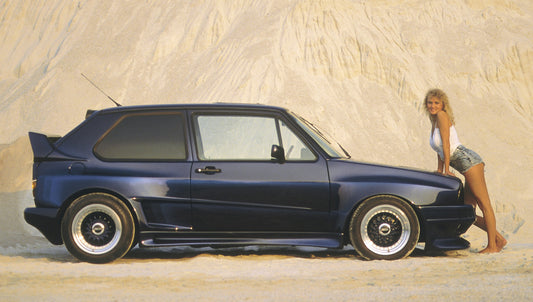 VW Golf 1 Rieger Ansatz Breitbau II  für Heckflügel, rechts, links, GFK, 
Gutachten, Montagezubehör