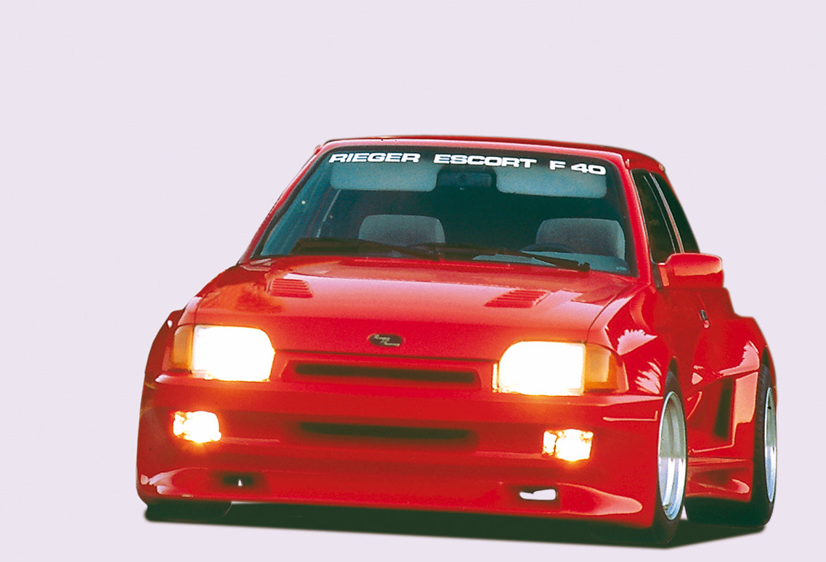 Ford Escort 3 Rieger Spoilerstoßstange Breitbau II  GFK, 
Montagezubehör, Gutachten