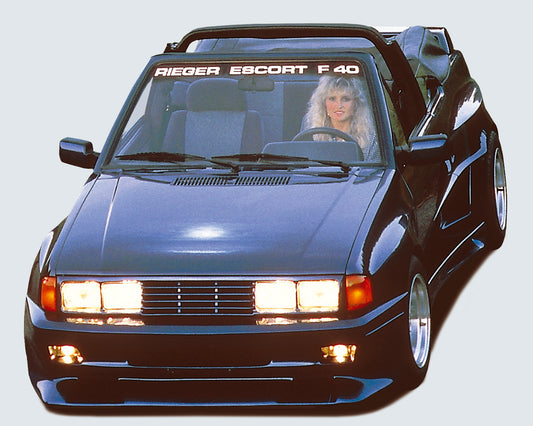 Ford Escort 3 Rieger Spoilerstoßstange Breitbau II  GFK, 
Montagezubehör, Gutachten