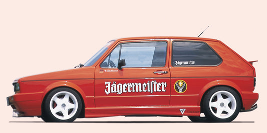 VW Golf 1 Rieger Seitenschweller ohne Radlaufaussparung alle Golf 1 auch Cabrio rechts, ABS, 
inkl. Gutachten, Montagezubehör, Aluwinkelleisten