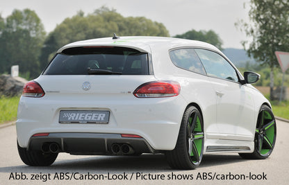 VW Scirocco 3 (13) Rieger Heckeinsatz für R-Line Heckschürze  für Doppelendrohr li. u. re., (4x90mm ø), ABS, für Fzg. mit R-Line Exterieur, 
inkl. Montagezubehör, Gutachten