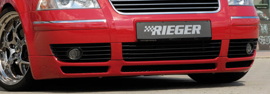 VW Passat (3BG) Rieger Spoilerlippe   mit 2 Turboschächten für V6 Diesel ABS, 
inkl. Alugitter, Montagezubehör, ABE