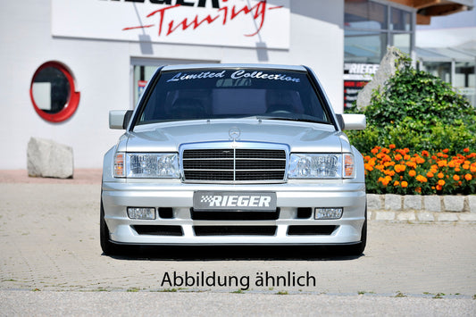 Mercedes 190 (W201) Rieger Spoilerstoßstange Breitbau II für SEC-Haube, ohne NSW-Aussparung GFK, 
inkl. Montagezubehör