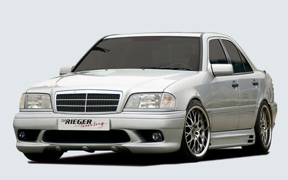Mercedes C-Klasse (W202) Rieger Spoilerstoßstange   inkl. ABS-Träger mit Halter f. orig. NSW, ABS, 
inkl. Alugitter, Montagezubehör, ABE, ABS-Träger