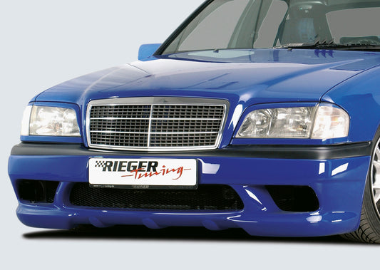 Mercedes C-Klasse (W202) Rieger Spoilerstoßstange   inkl. ABS-Träger mit Halter f. orig. NSW, ABS, 
inkl. Alugitter, Montagezubehör, ABE, ABS-Träger