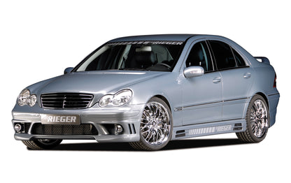 Mercedes C-Klasse (W203) Rieger Spoilerstoßstange    ABS, für Fzg. mit Einparkhilfe (PDC), 
inkl. Alugitter, Montagezubehör, ABE
