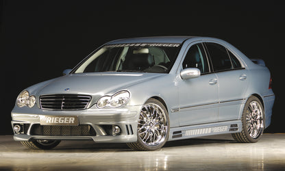 Mercedes C-Klasse (W203) Rieger Spoilerstoßstange    ABS, für Fzg. mit Einparkhilfe (PDC), 
inkl. Alugitter, Montagezubehör, ABE