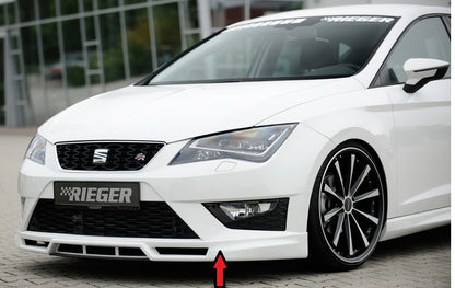 Seat Leon Cupra (5F) Rieger Spoilerlippe  mit zusätzlichen Lüftungsschlitzen, ABS, 
inkl. Montagezubehör, Alugitter, ABE