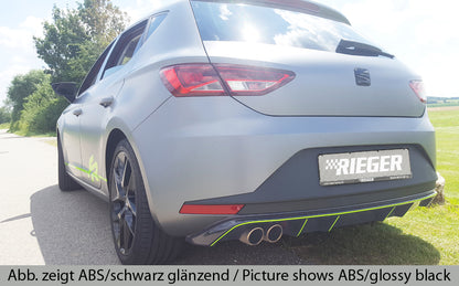 Seat Leon FR (5F) Rieger Heckeinsatz  für Doppelendrohr li., ABS, 
inkl. Montagezubehör, Gutachten