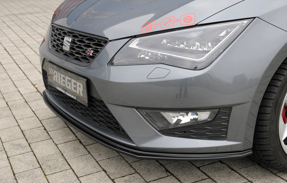 Seat Leon Cupra (5F) Rieger Spoilerschwert für orig. FR-/ Cupra-Frontschürze für orig. Frontschürze, ABS, 
inkl. Montagezubehör, ABE